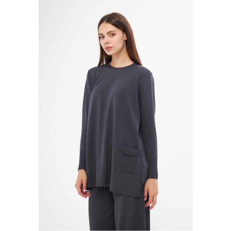 K23-5010 TUNIC ANTHRACITE WITH POCKETS