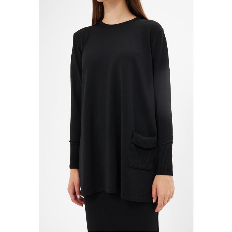 K23-5010 TUNIC WITH POCKETS BLACK