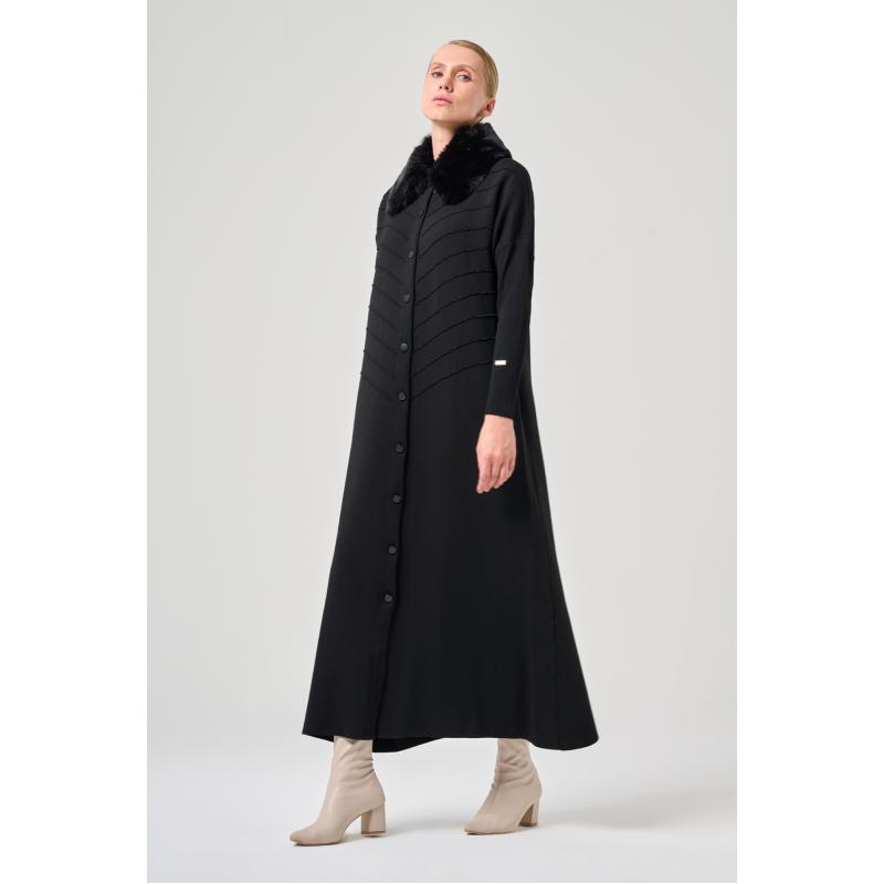 Merserize Çelik Örgü Rose Kap Siyah