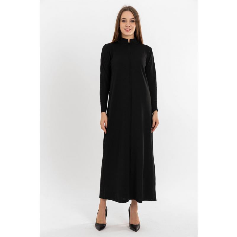 K23-5017 MERERIZED COLD YARN MILAN DRESS BLACK