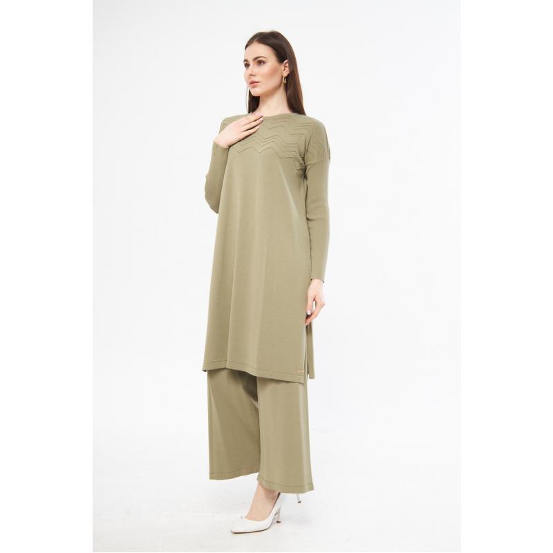 RAYON COLD YARN MERCERIZED ADEN TUNIC KHAKI