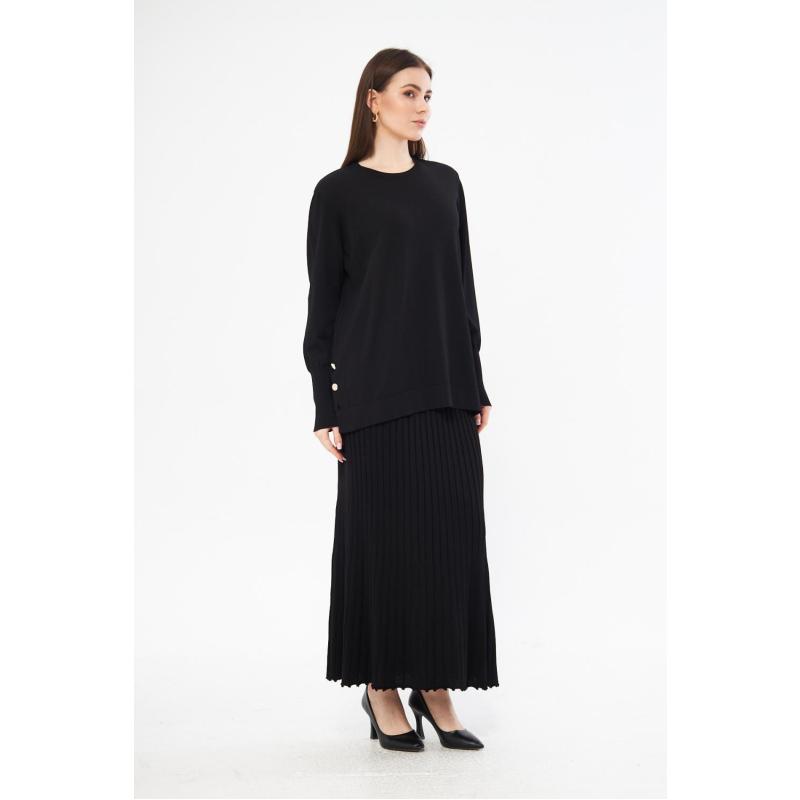 RAYON COLD THREAD MERCERIZED ASMIN SUIT BLACK