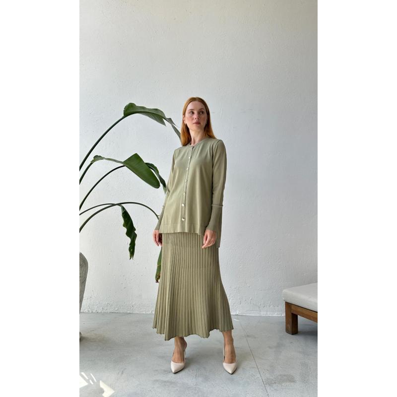 RAYON SOĞUK İPLİK ASMİN HIRKA TAKIM HAKİ