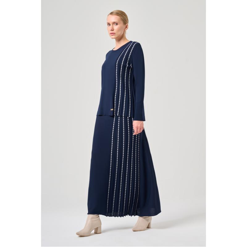 Rayon Soğuk İp Şerit Takım Lacivert